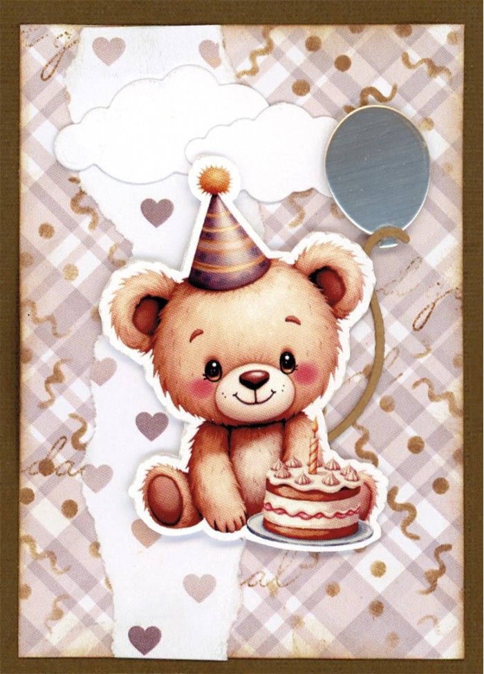 3D Cutting Sheet - Berries Beauties - Teddy - Clouds