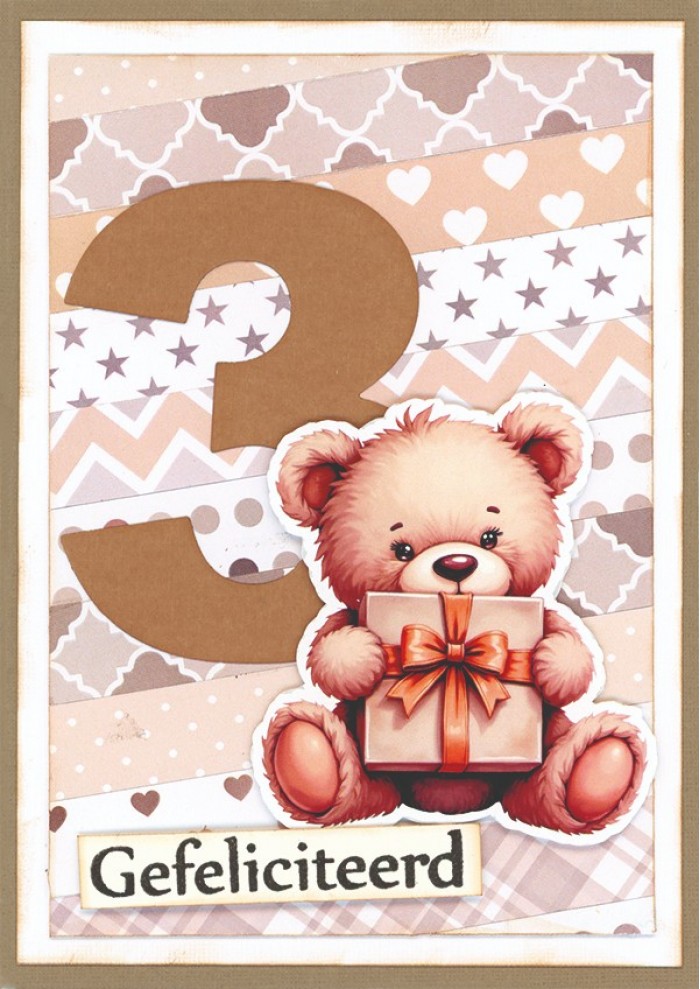 3D Push out Sheet - Berries Beauties - Teddy - Transport