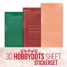 Stickerset 3D Hobbydots Sheet - Berries Beauties - Red Roses