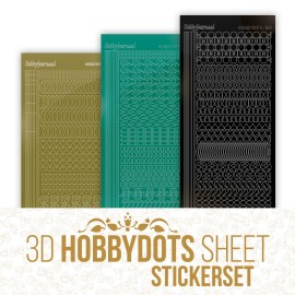 Stickerset 3D Hobbydots Sheet - Berries Beauties - Golden Whisper