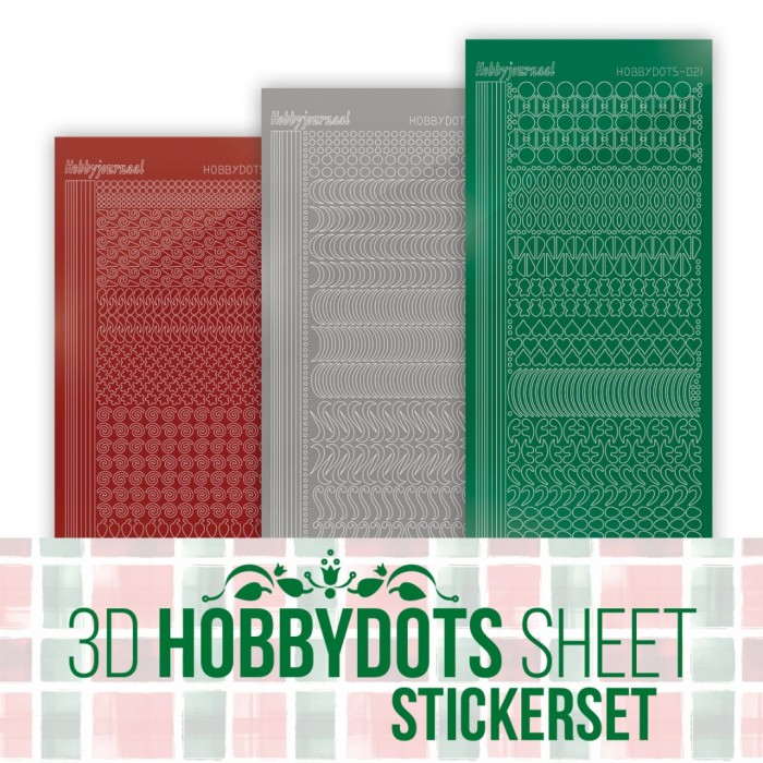Stickerset 3D Hobbydots Sheet - Berries Beauties - Gnomie Holidays