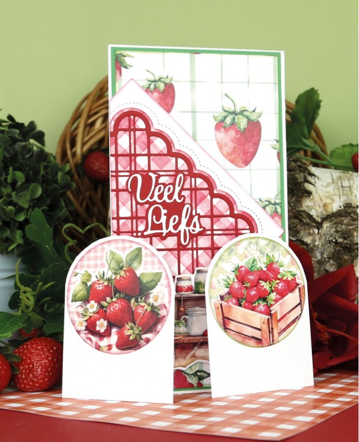 3D Push out Sheet - Berries Beauties - Sweet Strawberries - Pure Strawberries
