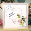 3D Pushout Sheet - Precious Marieke- Navy Elegance - Flower Bird