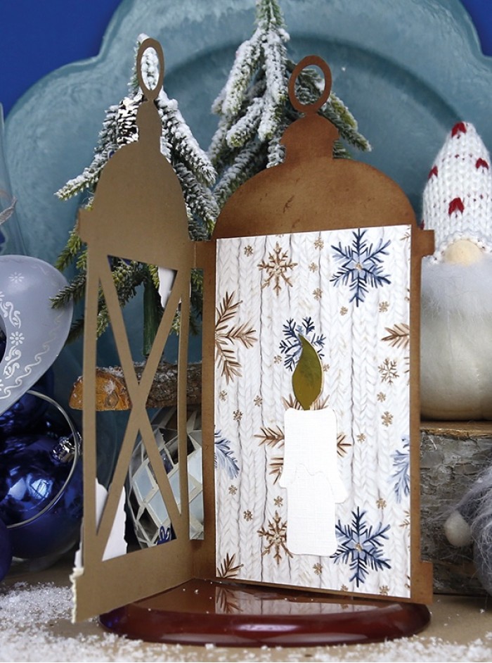 Stencil - Card Deco Essentials - Gnomie Holidays - Gnomie Lantern - A4