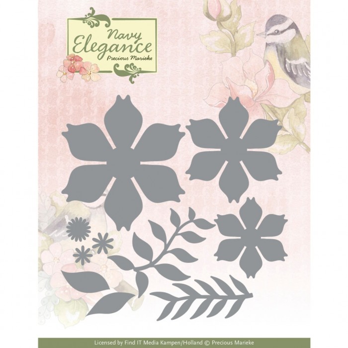 Dies - Precious Marieke- Navy Elegance - Elegance Flower