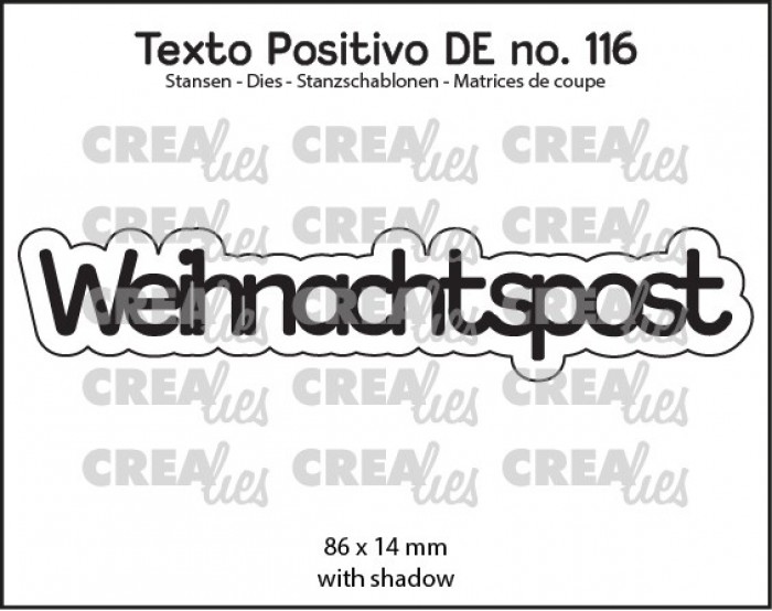 Texto Positivo Stanzschablonen no. 116, Weihnachtspost