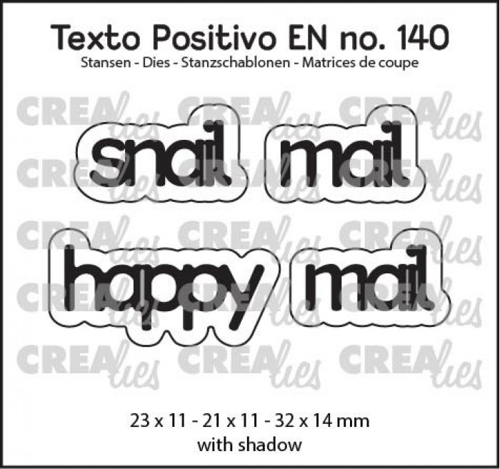 snail mail / happy mail 23 x 11 - 21 x 11 mm