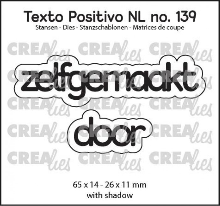Crealies Die – Text Zelfgemaakt Door Handmade By