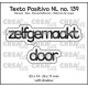 Crealies Die – Text Zelfgemaakt Door Handmade By