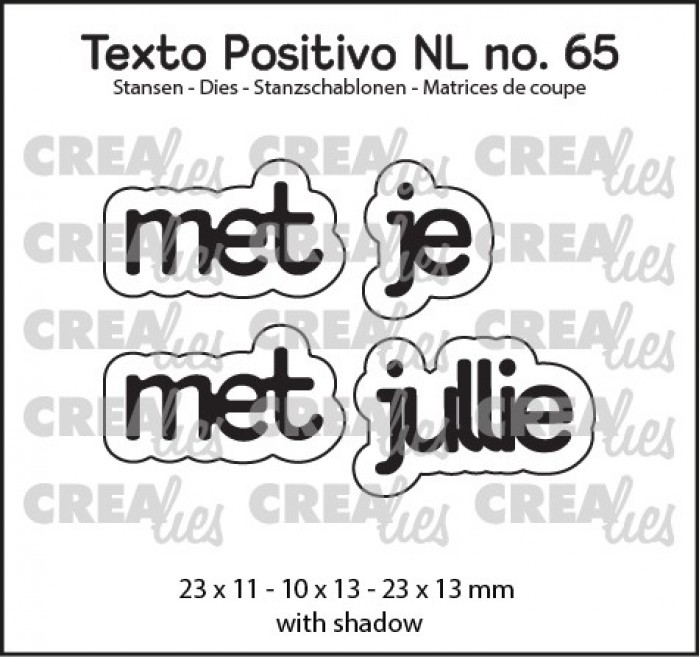 Texto Positivo stansen no. 65, met je / met jullie