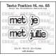 Texto Positivo stansen no. 65, met je / met jullie