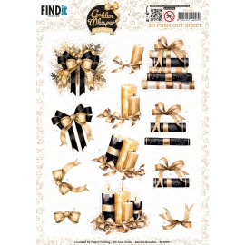 3D Pushout Sheet - Berries Beauties - Golden Whisper - Bow