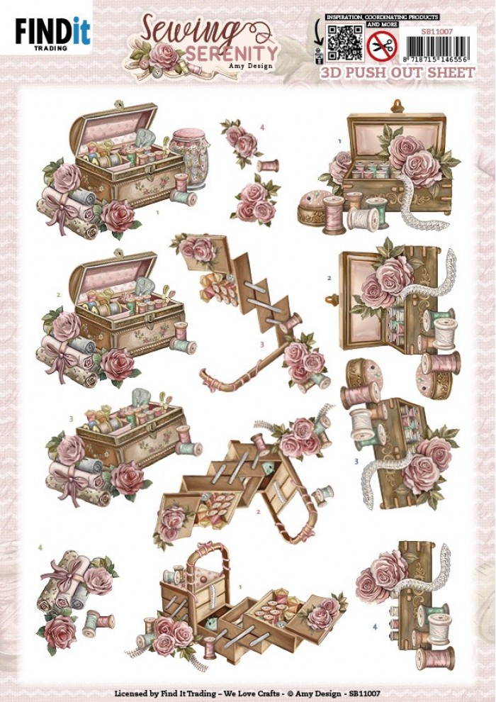 3D Push out Sheet - Amy Design - Sewing Serenity - Sewing Box