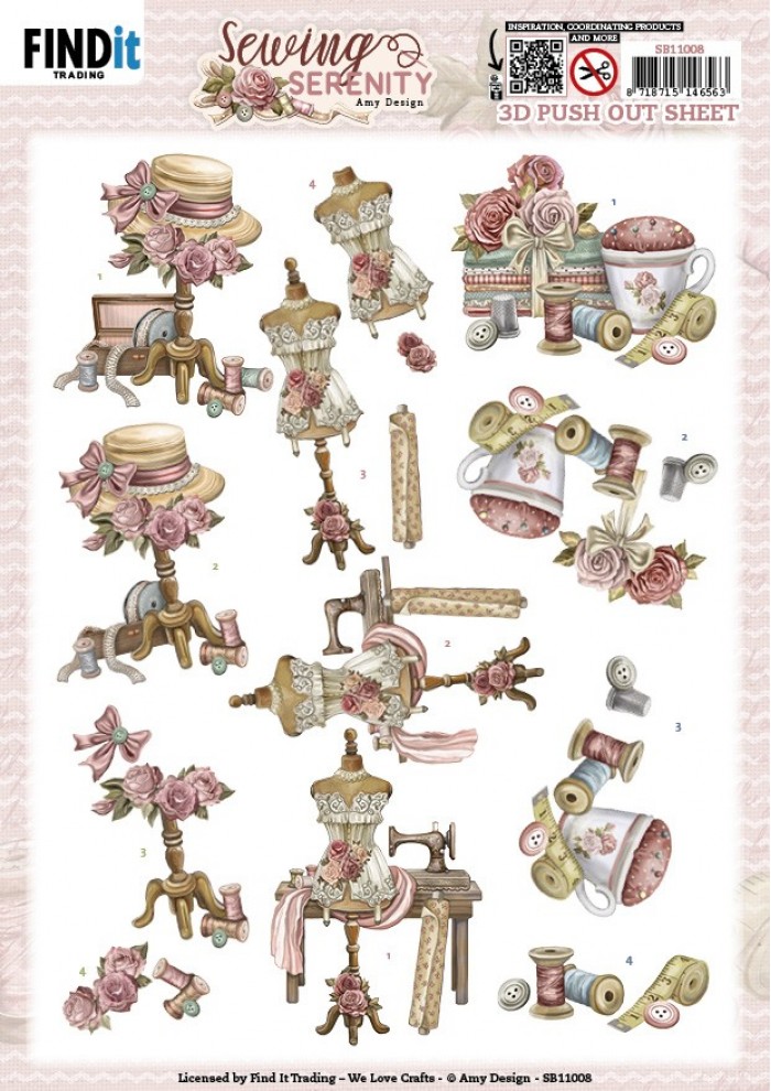 3D Push out Sheet - Amy Design - Sewing Serenity - Mannequin