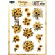 3D Pushout Sheet - Berries Beauties - Blooming sun - Golden Glow