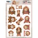 3D Pushout Sheet - Berries Beauties - Timeless Christmas - Timeless Clock