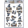 3D Pushout Sheet - Berries Beauties - Gnomie Holidays - Blue