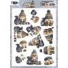 3D Pushout Sheet - Berries Beauties - Gnomie Holidays - Navy