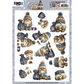 3D Pushout Sheet - Berries Beauties - Gnomie Holidays - Navy