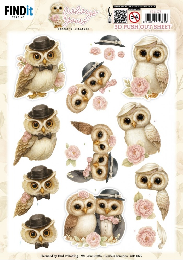 3D Pushout Sheet - Berries Beauties - Owlways Yours - Charm