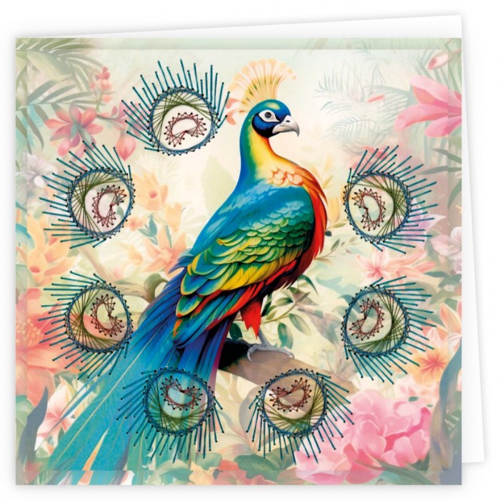 Stitch and Do Cards 14 - Berries Beauties - Peacock