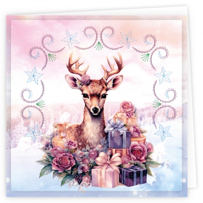 Stitch and Do Cards 17 - Berries Beauties - Pastel Purple Christmas