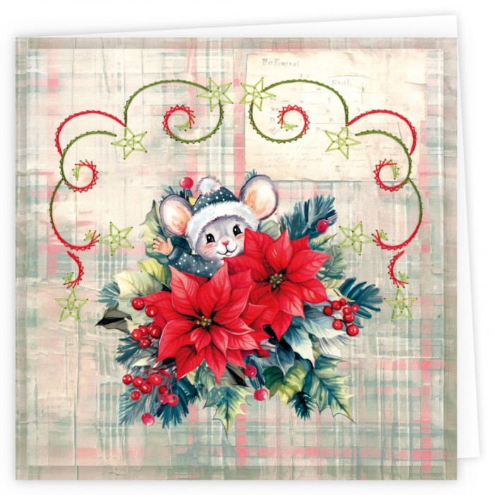 Stitch and Do Cards 18 - Yvonne Creations - Floral Christmas