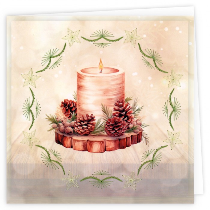 Stitch and Do Cards 21 - Berries Beauties - Christmas Candles
