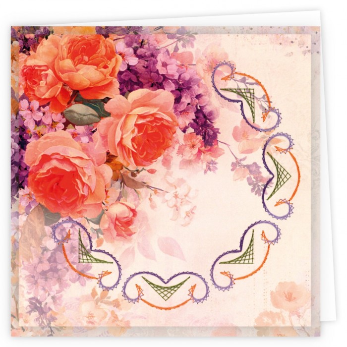 Stitch and Do Cards 25 - Berries Beauties - Orange Roses