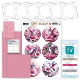 Embroidery Pinwheel Calendar - Berries Beauties - Hummingbirds