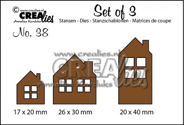 Crealies Die Set – House A, B, C Small