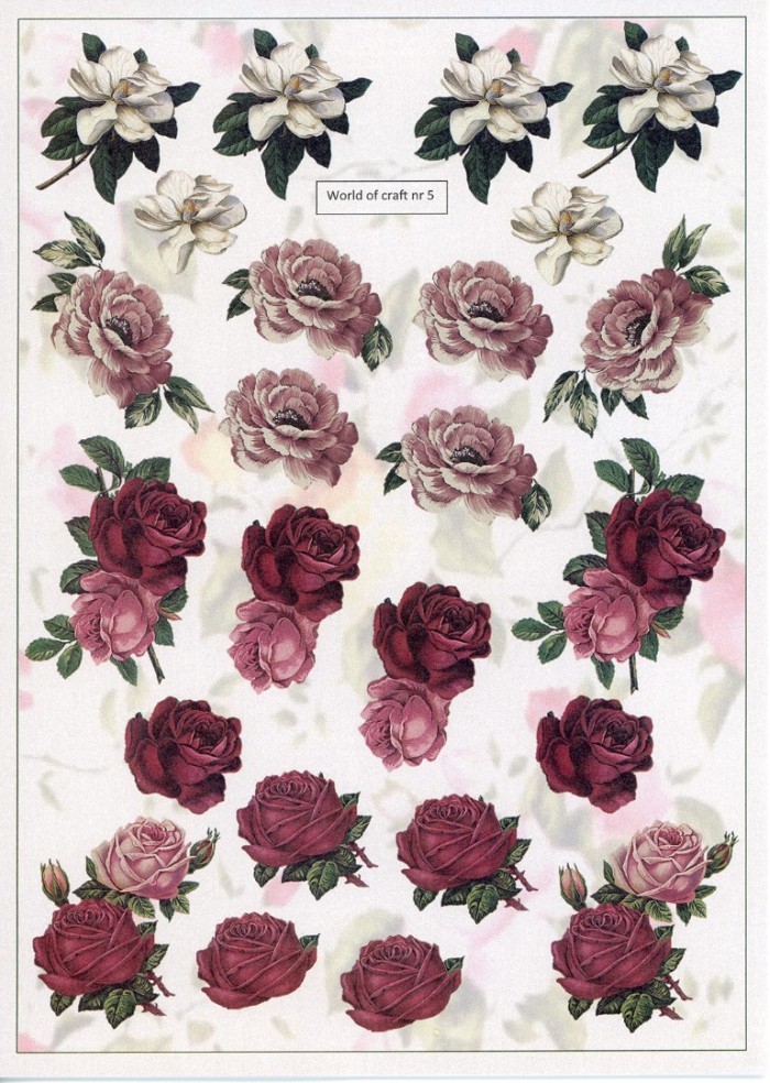 Cutting Sheet - WOC - nr 05 - Roses