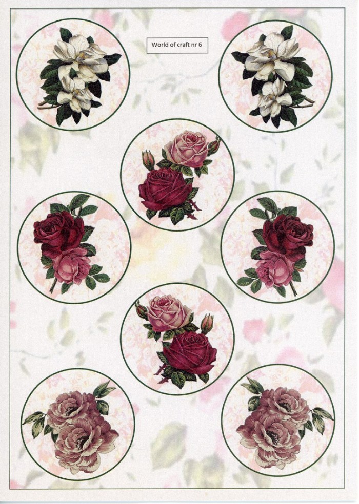 Cutting Sheet - WOC - nr 06 - Roses