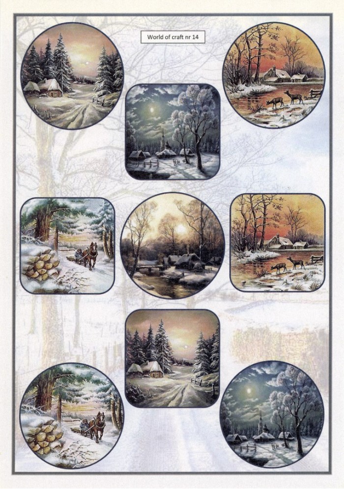 Cutting Sheet - WOC - nr 14 - Winter Village Scenes
