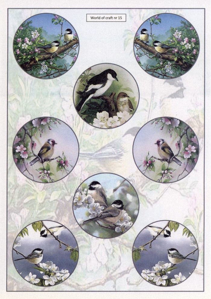 Cutting Sheet - WOC - nr 15 - Spring Garden Birds