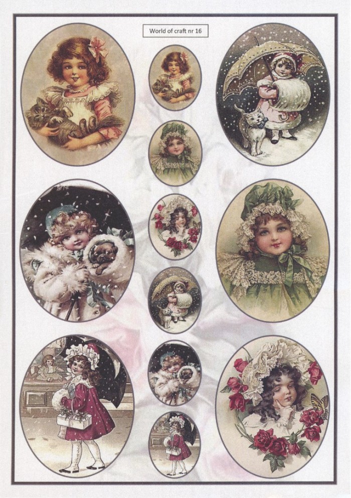 Cutting Sheet - WOC - nr 16 - Vintage Winter Kids