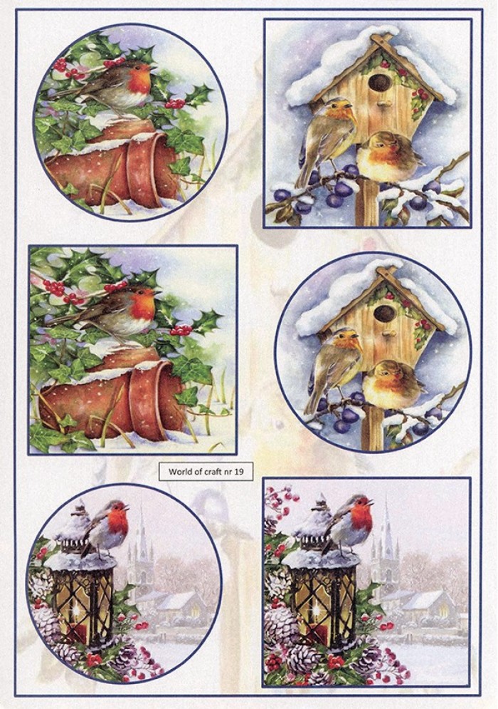 Cutting Sheet - WOC - nr 19 - Winter Robins