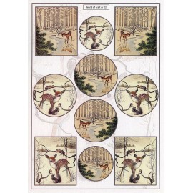 Cutting Sheet - WOC - nr 22 - Winter Woodland Deer Cutting Sheet - WOC - nr 22 - Winter Woodland Deer