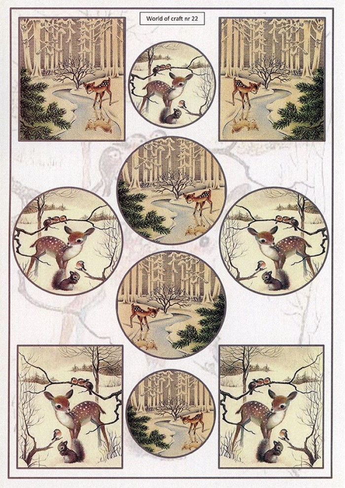 Cutting Sheet - WOC - nr 22 - Winter Woodland Deer