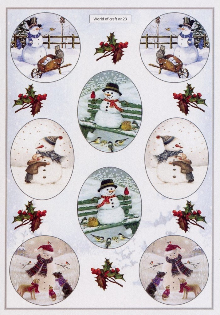 Cutting Sheet - WOC - nr 23 - Snowmen