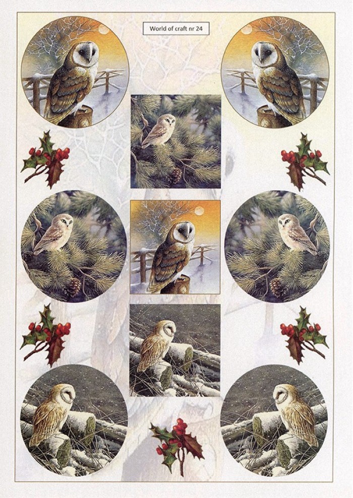 Cutting Sheet - WOC - nr 24 - Silent Night Owls