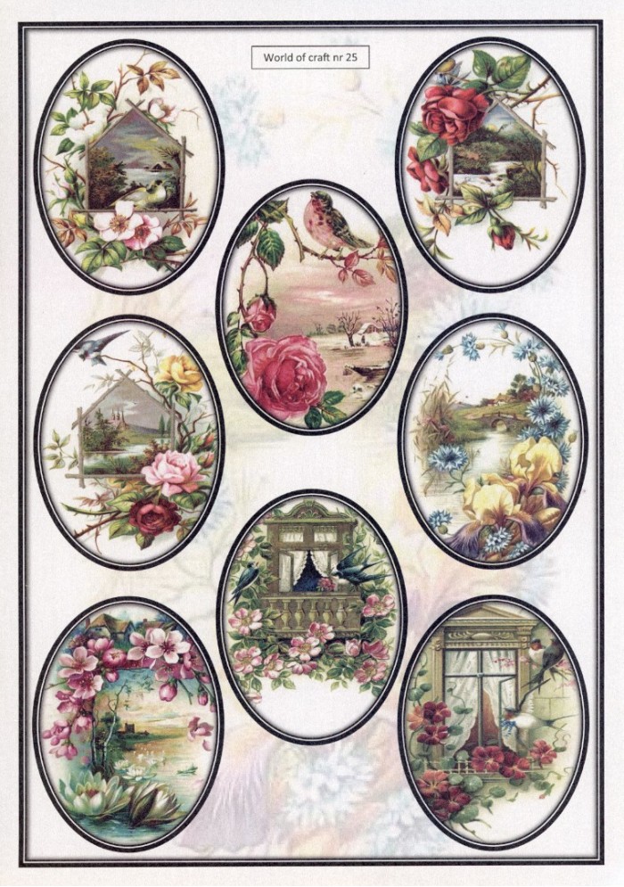 Cutting Sheet - WOC - nr 25 - Flowers and Birds