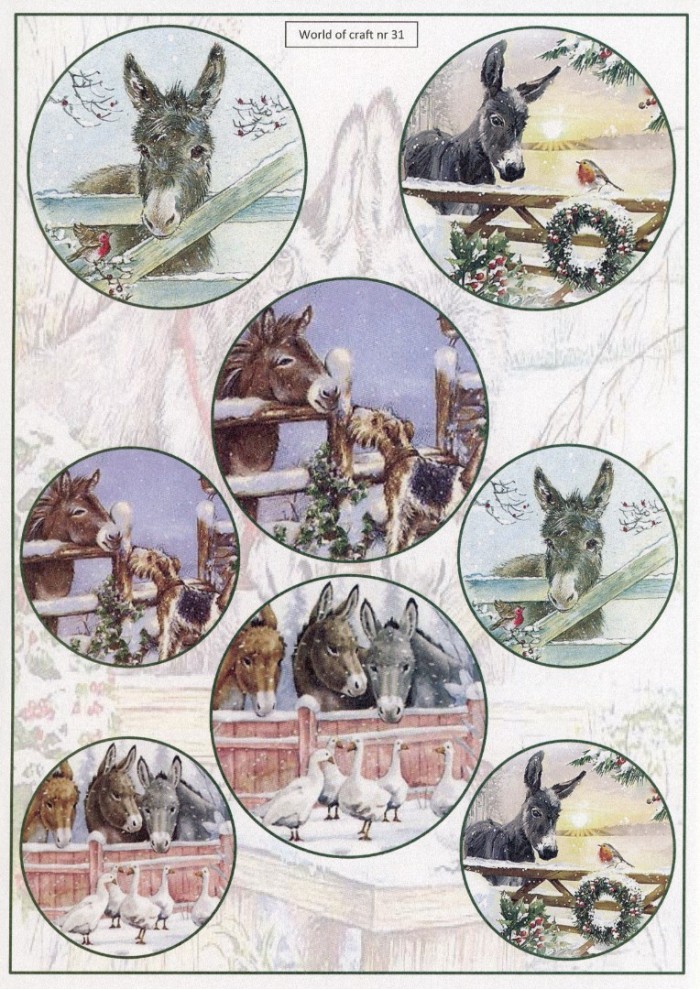 Cutting Sheet - WOC - nr 31 - Winter Donkey