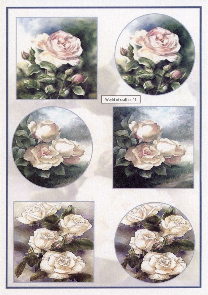 Cutting Sheet - WOC - nr 41 - Roses