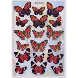 Cutting Sheet - WOC - nr 04 - Red Butterflies