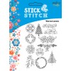 Stick and Stitch Winter Leaves