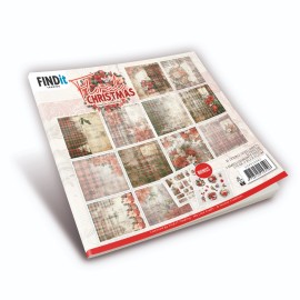 Paperpack - Yvonne Ceations - Floral Christmas 20 x 20 cm