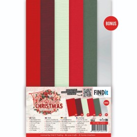 Linen Cardstock Pack - Yvonne Ceations - Floral Christmas- 4K