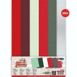 Linen Cardstock Pack - Yvonne Ceations - Floral Christmas- A4