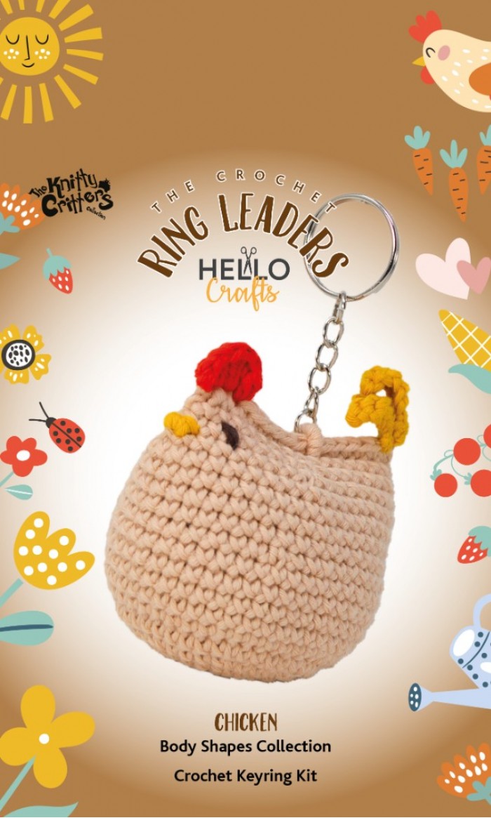 The Knitty Critters Keyring Chicken
